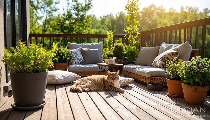 "ペットと一緒に過ごす…ペットとの生活を楽しむために、ウッドデッキを活用する方法もあります。</p